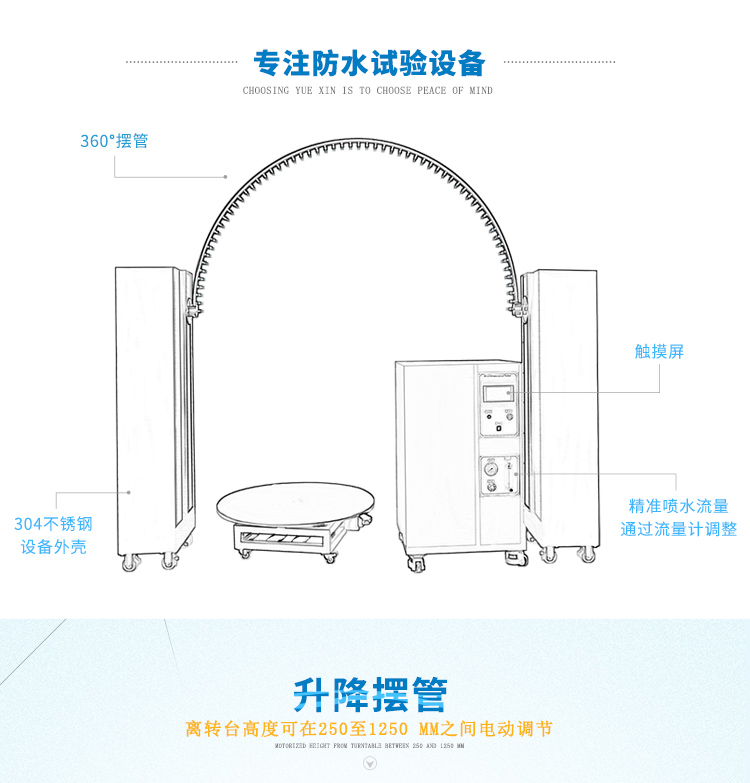 IPX34摆管淋雨试验设备